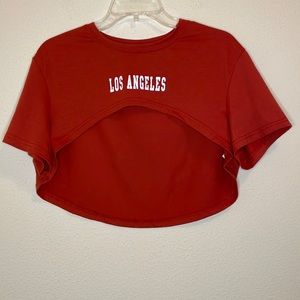 Shein Dark Orange Super Cropped T Shirt Size 1XL